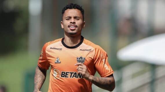 Allan em treino pelo Atlético (foto: Foto: Pedro Souza/Atlético)