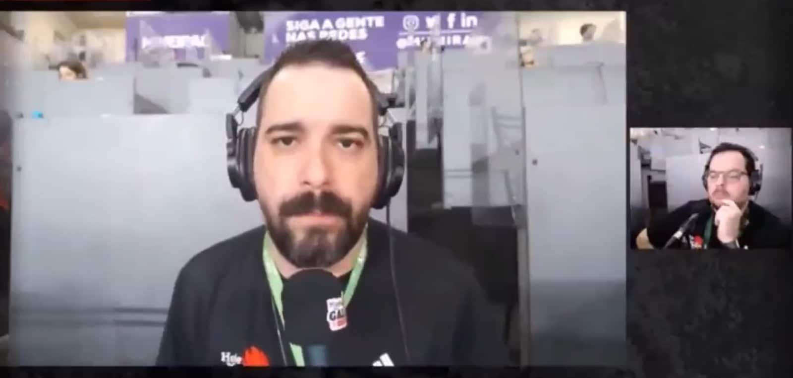 Influencer torcedor do Atlético-MG em transmissão após o jogo contra o Corinthians (foto: Foto: Reprodução)