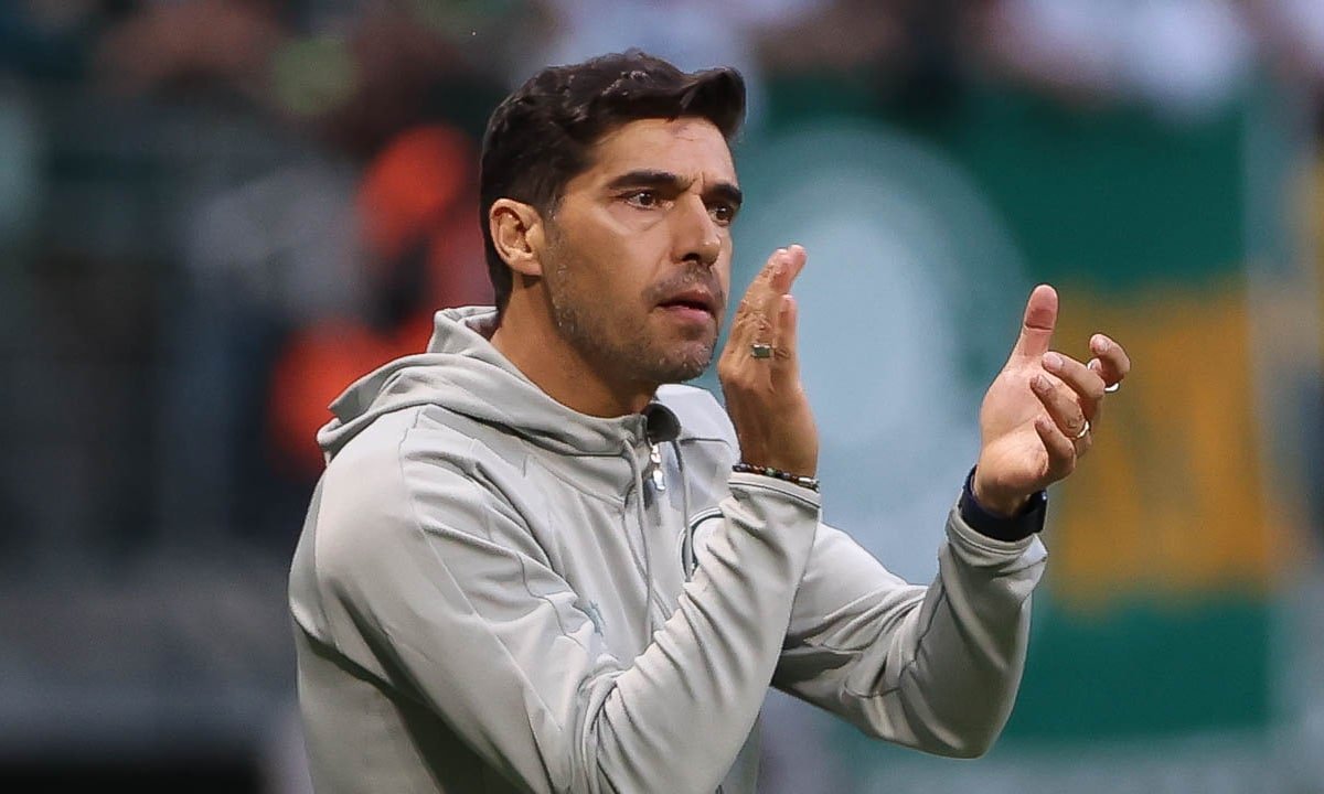 Abel Ferreira durante jogo do Palmeiras (foto: Cesar Greco/Palmeiras/by Canon)