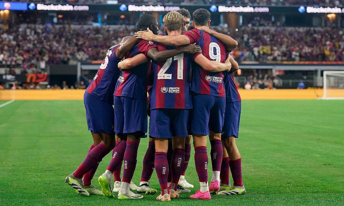 Barcelona venceu Real Madrid por 3 a 0 (foto: Sam Hodde/Getty Images/AFP)