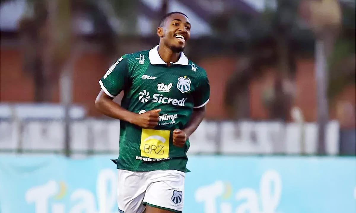 Gabriel Santos em ação pela Caldense (foto: Renan Muniz/Caldense)