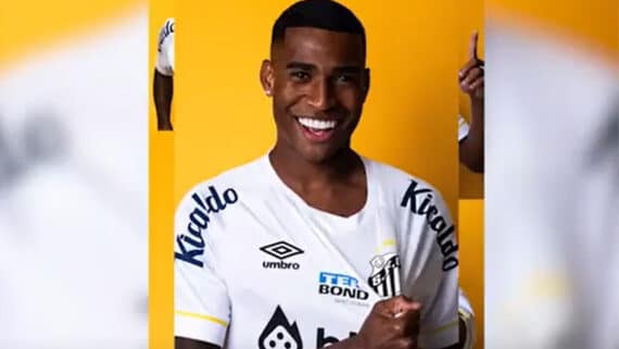 Santos anunciou volante Jean Lucas (foto: Reprodução/Santos FC)