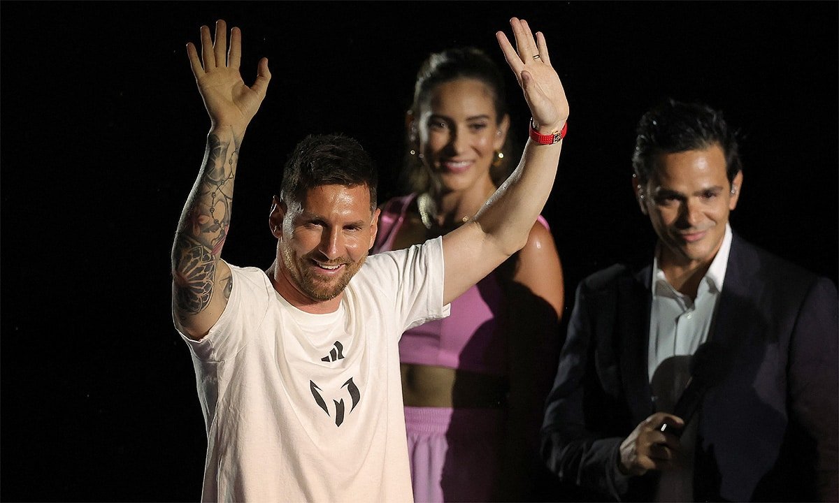Messi foi apresentado neste domingo (16/7) pelo Inter Miami (foto: Megan Briggs/Getty Images/AFP)