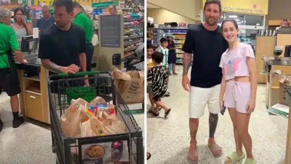 Messi faz compras em supermercado dos EUA (foto: Reprodução)