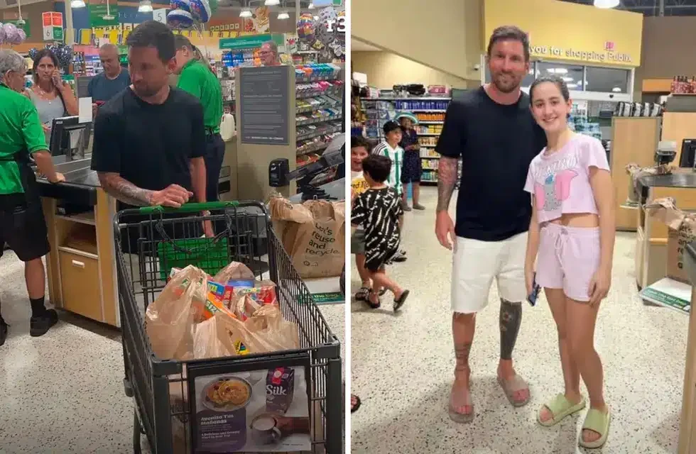 Messi faz compras em supermercado dos EUA (foto: Reprodução)