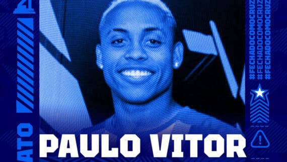 O Cruzeiro anunciou a contratação do atacante Paulo Vitor (foto: Divulgação/Cruzeiro)