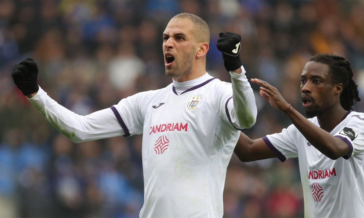 Slimani, ex-atacante do Anderlecht (foto: VIRGINIE LEFOUR / BELGA/AFP)
