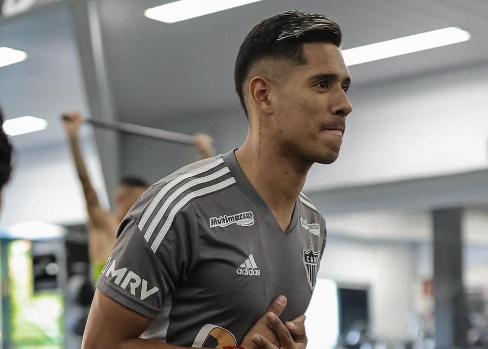 Matías Zaracho, do Atlético-MG, na academia (foto: Pedro Souza/Atlético-MG)