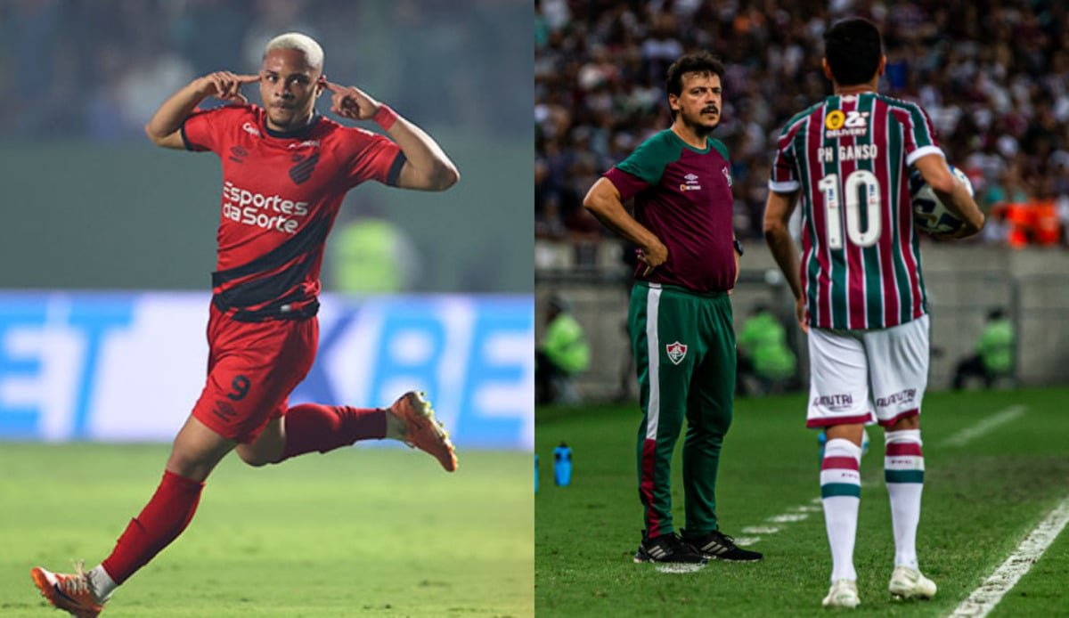 Clubes disputam uma vaga no G4 do Brasileiro (foto: Gustavo Oliveira/athletico.com.br | MARCELO GONÇALVES / FLUMINENSE FC)