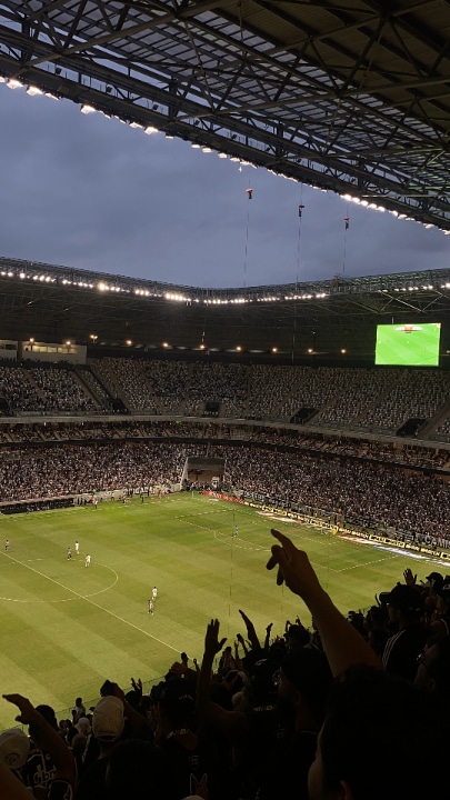 Vista da parte superior do setor Inter Leste da Arena MRV