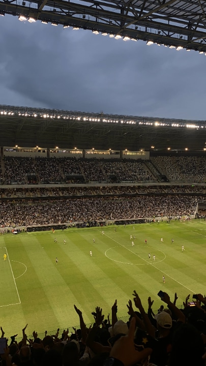 Vista da parte superior do setor Inter Leste da Arena MRV