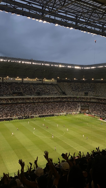 Vista da parte superior do setor Inter Leste da Arena MRV