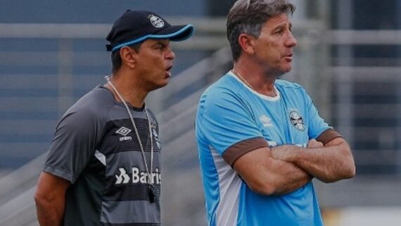 Alexandre Mendes e Renato Portaluppi (foto: Divulgação/Grêmio)