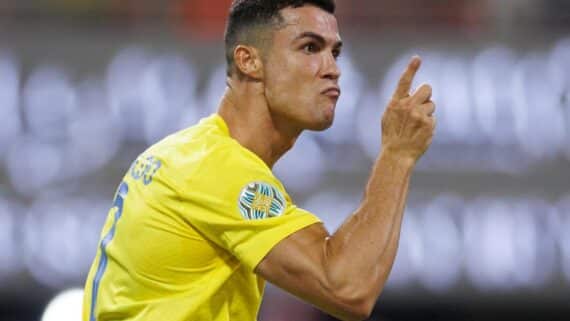 Cristiano Ronaldo em campo pelo Al Nassr (foto: AFP)