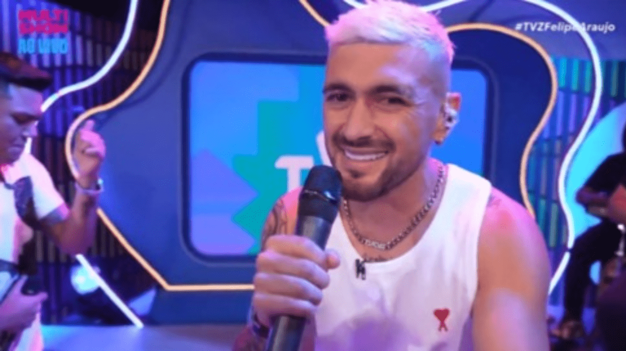 Arrascaeta cantando (foto: Reprodução Multishow)