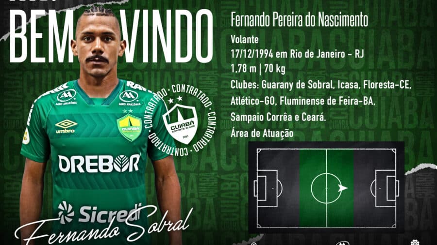 Fernando Sobral anunciado pelo Cuiabá