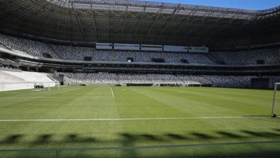 Gramado da Arena MRV, estádio do Atlético (foto: Pedro Souza/Atlético)