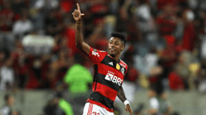Bruno Henrique comemora gol pelo Flamengo - Crédito: 