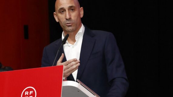 Luis Rubiales, presidente da Federação Espanhola de Futebol (foto: Eidan Rubio/RFEF/AFP)