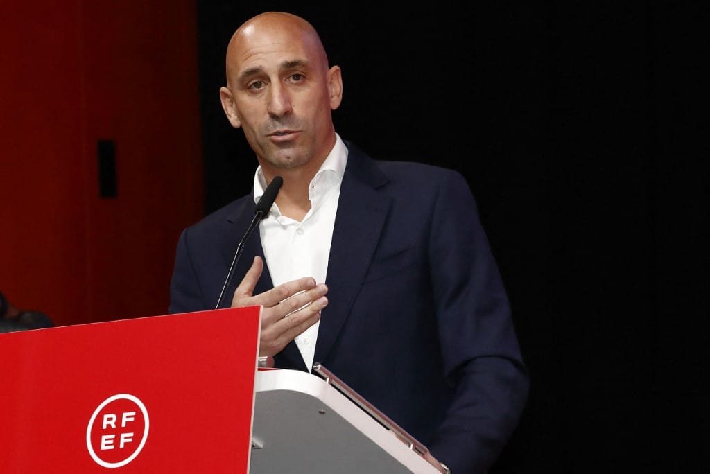 Luis Rubiales, presidente da Federação Espanhola de Futebol (foto: Eidan Rubio/RFEF/AFP)