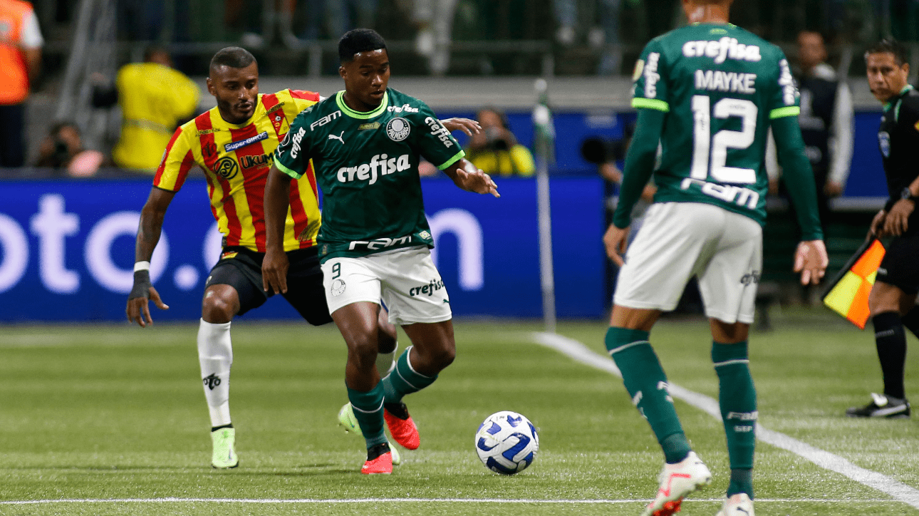 Endrick, do Palmeiras (foto: Miguel Schincariol/AFP)