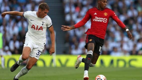 Tottenham x Manchester United, pela Premier League (foto: Adrian Dennis/AFP)