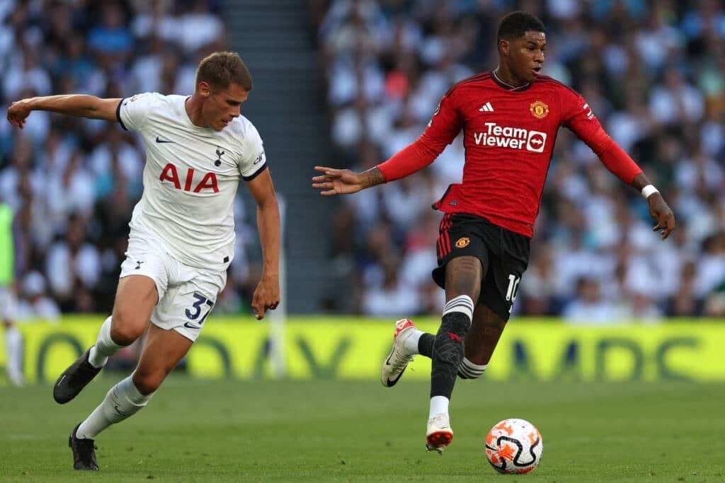 Tottenham x Manchester United, pela Premier League (foto: Adrian Dennis/AFP)