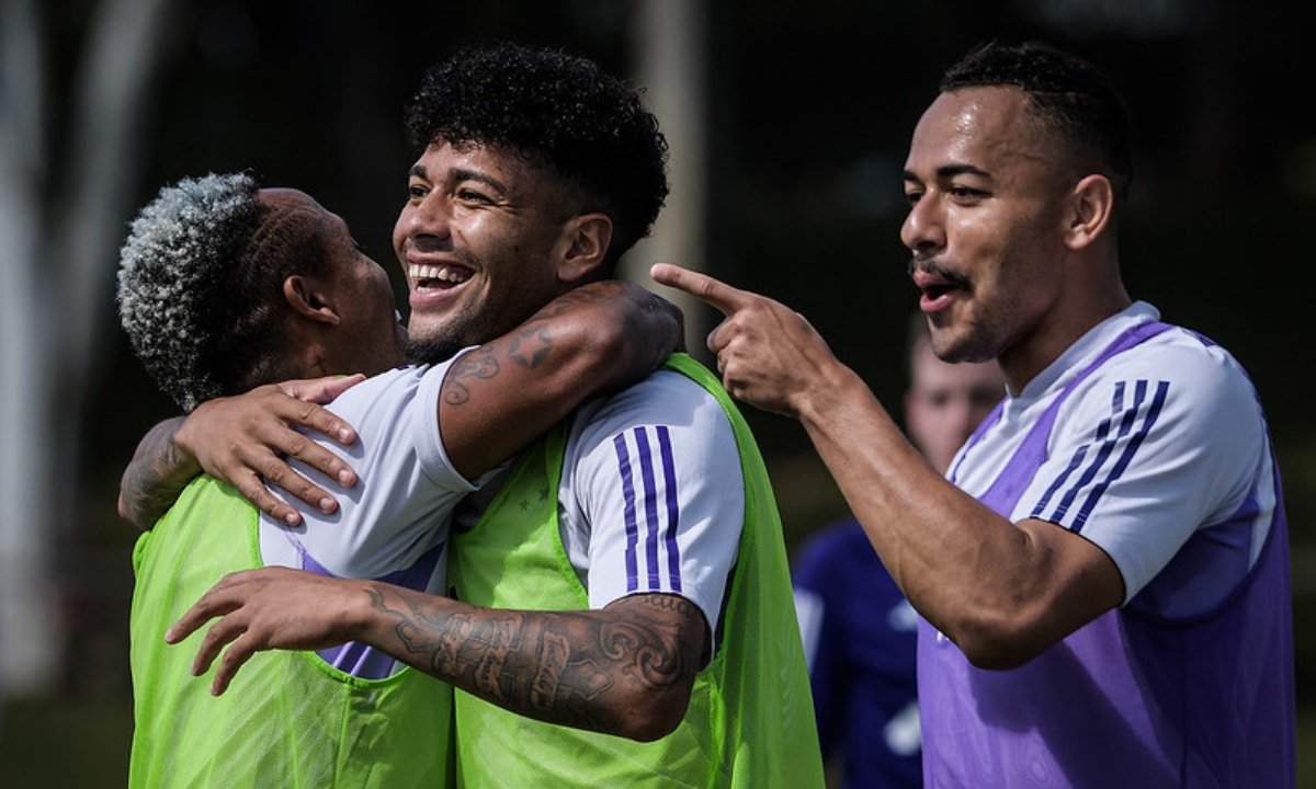 Jogadores do Cruzeiro durante treino (foto: Gustavo Aleixo/Cruzeiro)