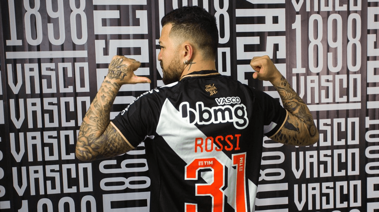 Atacante Rossi em apresentação no Vasco (foto: Daniel Ramalho)