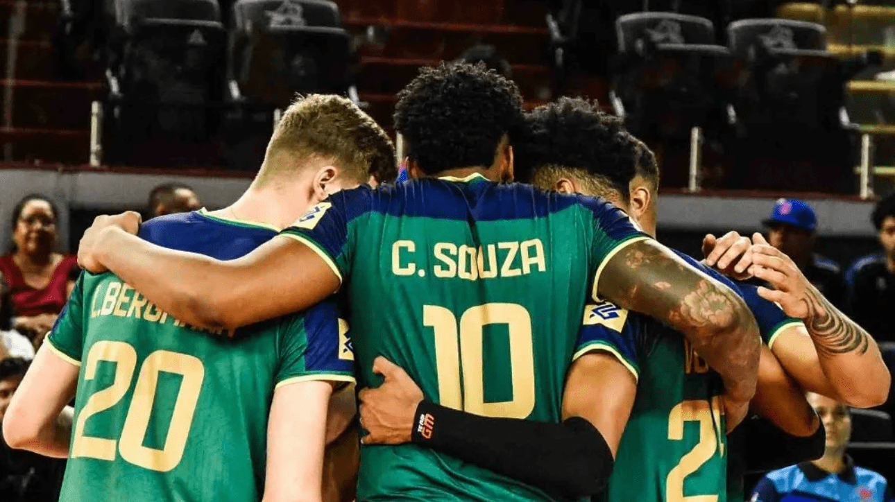 Jogadores da Seleção Brasileira masculina (foto: Reprodução CBV)