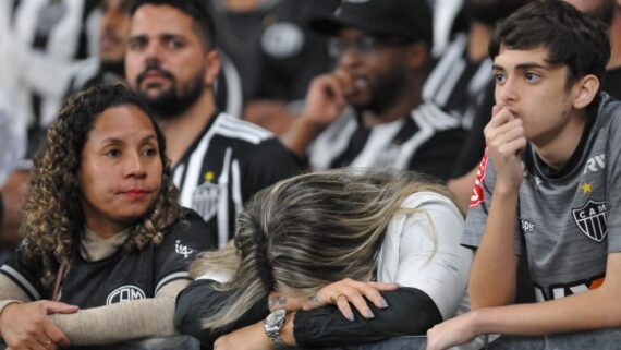 Torcida do Atlético no duelo contra o Palmeiras (foto: Alexandre Guzanshe/EM/D.A Press)