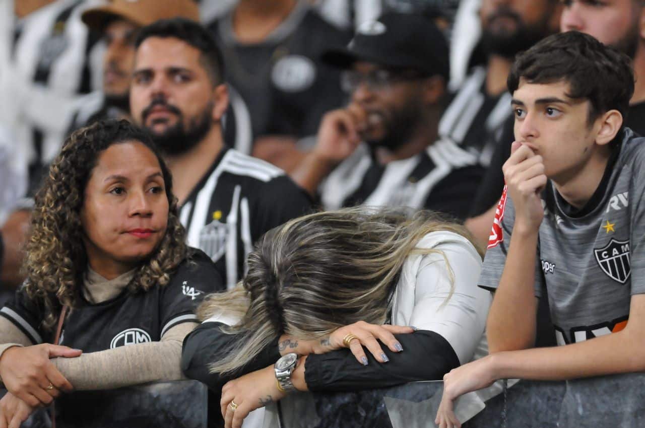 Torcida do Atlético no duelo contra o Palmeiras (foto: Alexandre Guzanshe/EM/D.A Press)