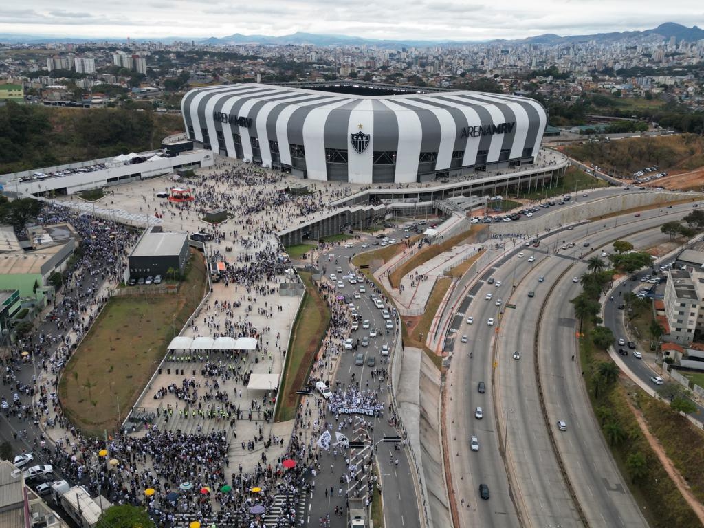 Vista aérea da Arena MRV - (foto: Estevam Costa/Especial para EM)