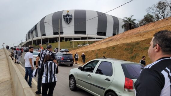 Acesso à Arena MRV, estádio do Atlético (foto: Gladyston Rodrigues/EM D.A Press)
