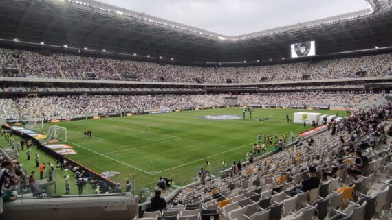 Arena MRV, estádio do Atlético, antes de jogo contra o Santos (foto: Alexandre Guzanshe/EM D.A Press)
