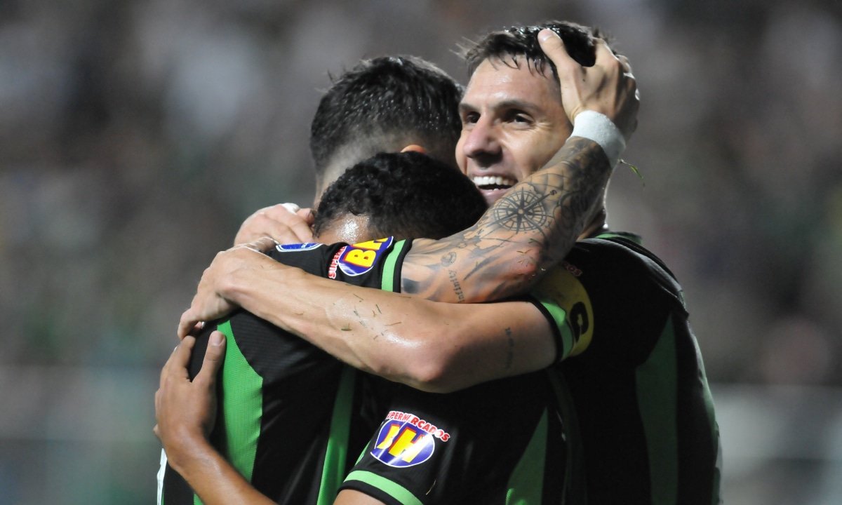 América em jogo contra o Colo-Colo pela Sul-Americana (foto: Alexandre Guzanshe/EM/D.A Press)