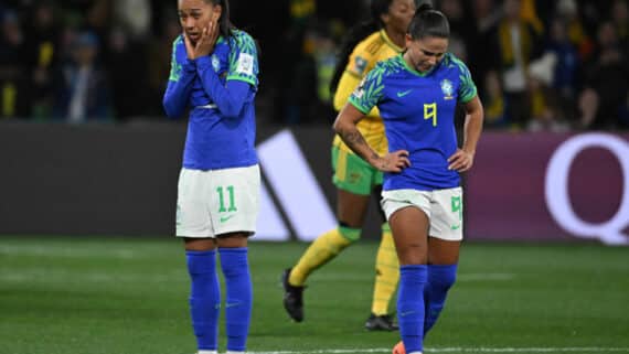 Brasil x Jamaica (foto: WILLIAM WEST / AFP)