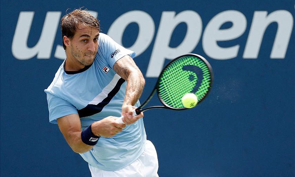 Felipe Meligeni venceu na estreia do US Open (foto: Sarah Stier/GETTY IMAGES NORTH AMERICA/AFP)