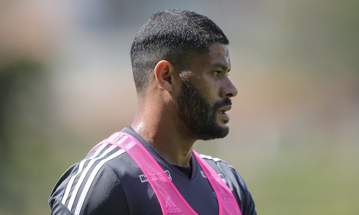 Hulk em treino do Atlético (foto: Pedro Souza/Atlético)