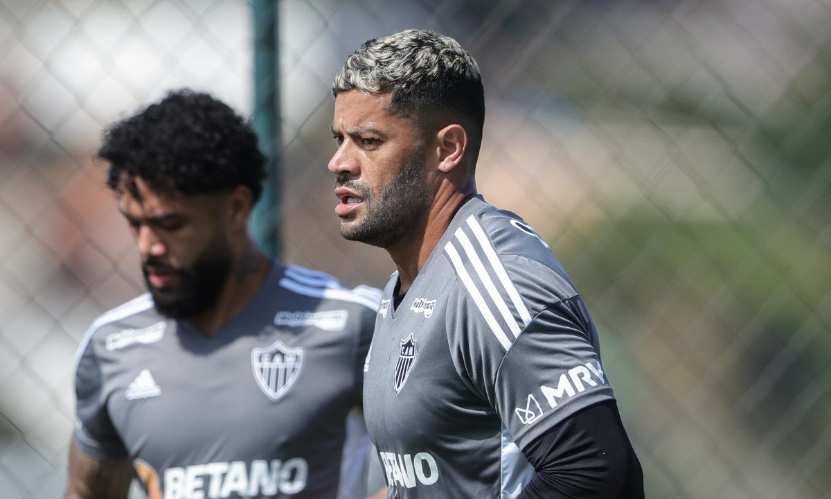 Hulk em treino do Atlético (foto: Pedro Souza/Atlético)