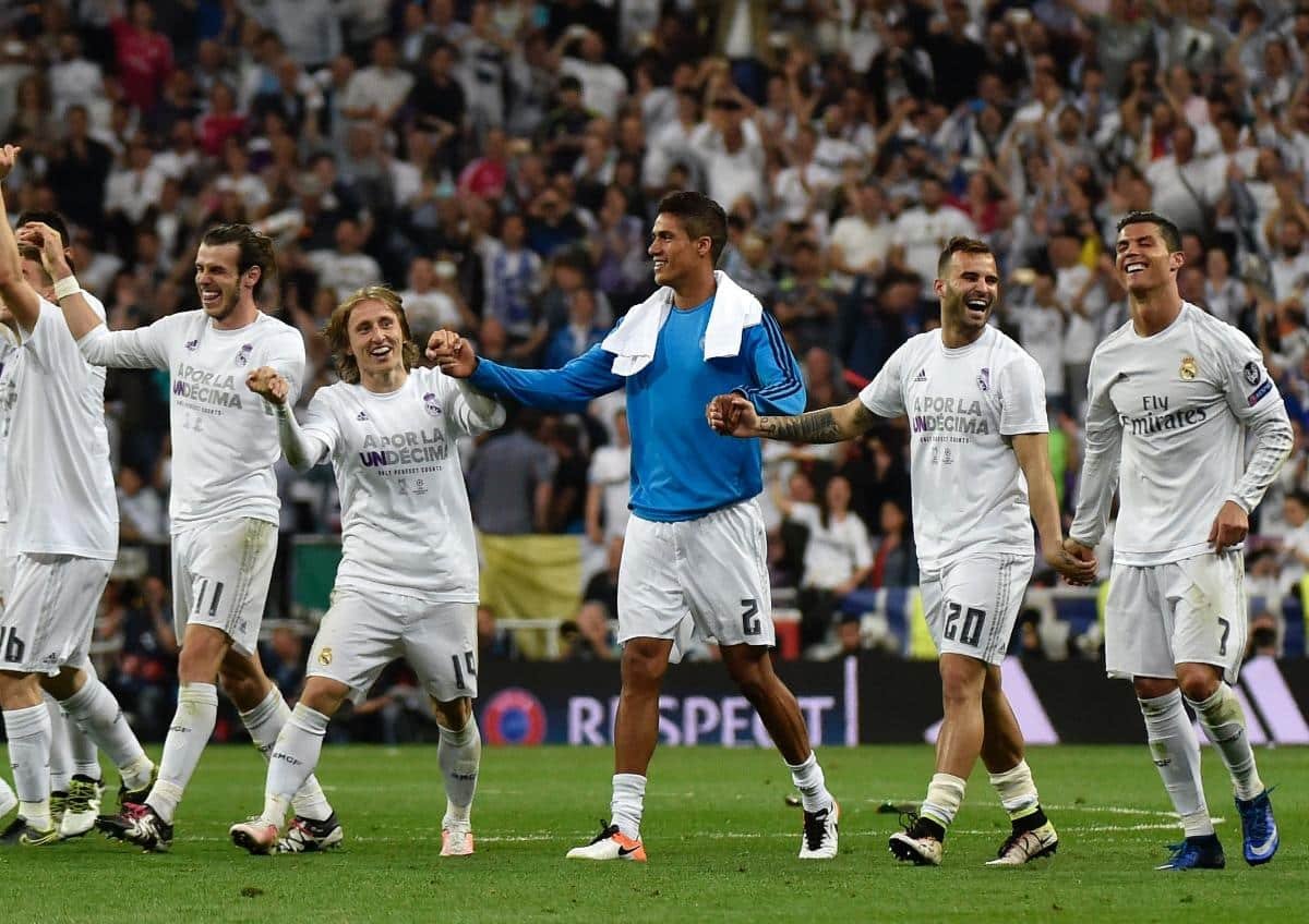 Bale, Modric, Varane, Jesé Rodríguez e Cristiano Ronaldo (foto: GERARD JULIEN)