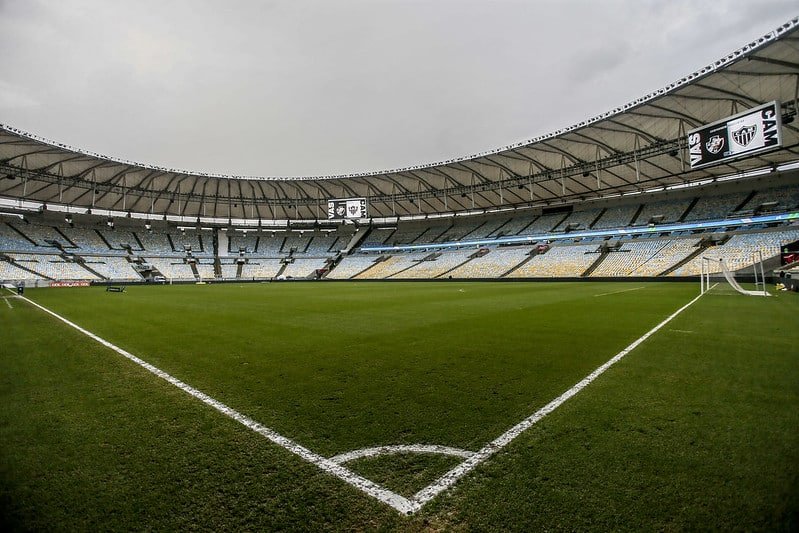 Gramado do Estádio Maracanã antes do jogo (foto: Daniel RAMALHO/VASCO)