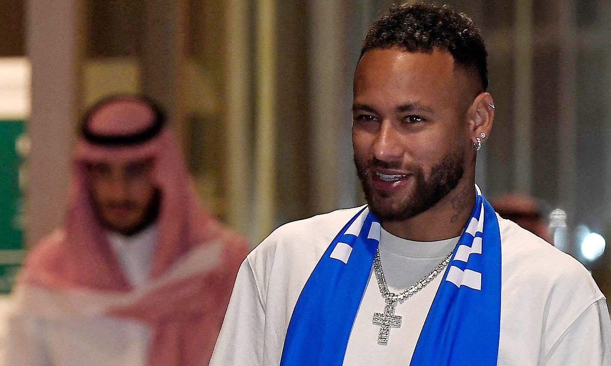 Neymar assinou por dois anos com o Al-Hilal (foto: AFP)