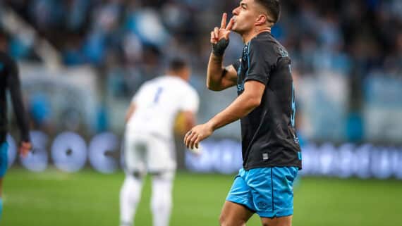 Luis Suárez, do Grêmio (foto: LUCAS UEBEL/GREMIO FBPA)