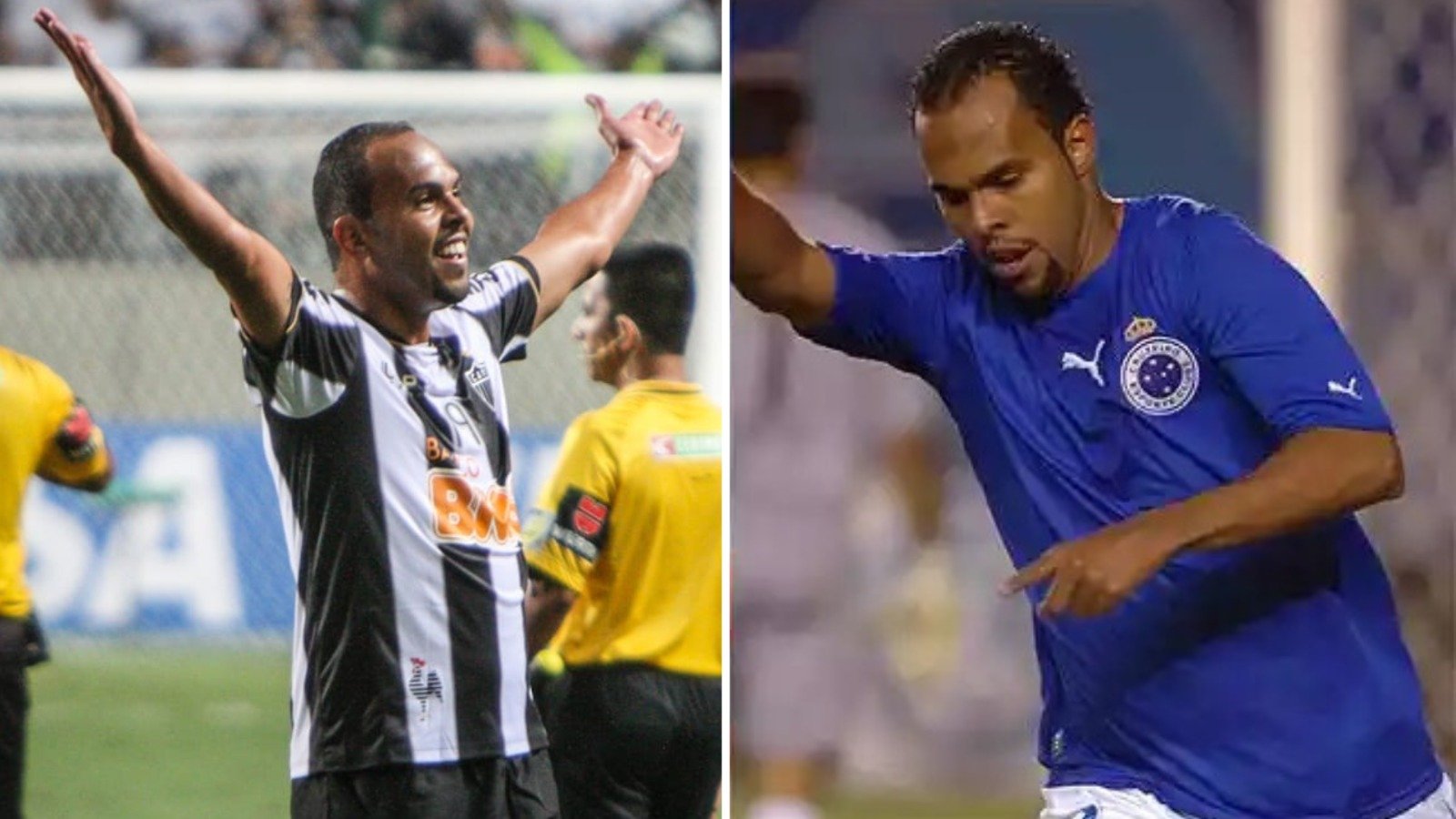 Alecsandro jogou por Atlético e Cruzeiro (foto: Bruno Cantini/Atlético e Jorge Gontijo/Estado de Minas)