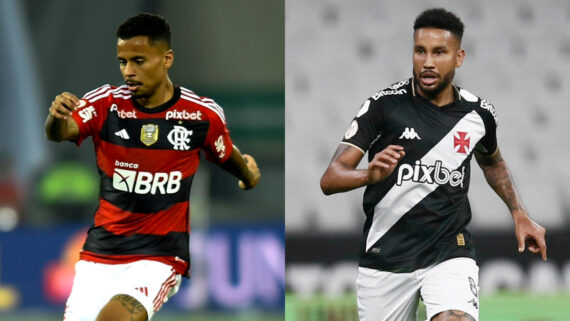 Allan, do Flamengo, e Jair, do Vasco, vivem fases conturbadas (foto: Marcelo Cortes/Flamengo e Daniel Ramalho/Vasco)
