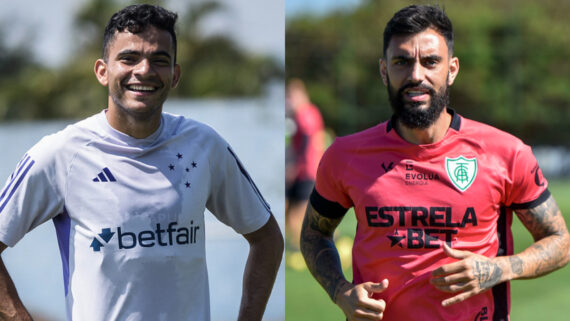 Bruno Rodrigues (à esquerda) e Mastriani (à direita) (foto: Montagem de fotos de Gustavo Aleixo/Cruzeiro e Mourão Panda/América)