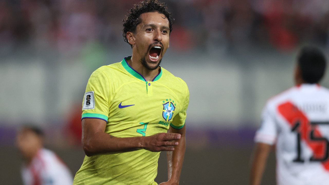 Marquinhos comemorando (foto: Vitor Silva/CBF)
