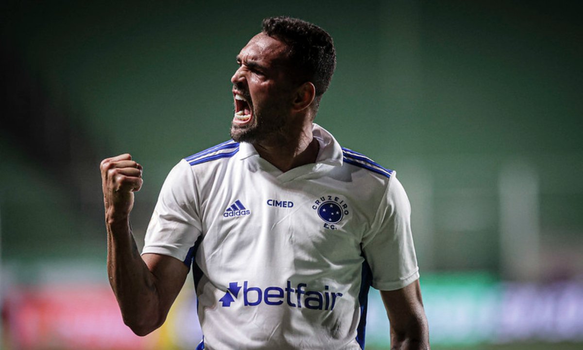 Gilberto comemora gol contra o América (foto: Staff Images/Cruzeiro)