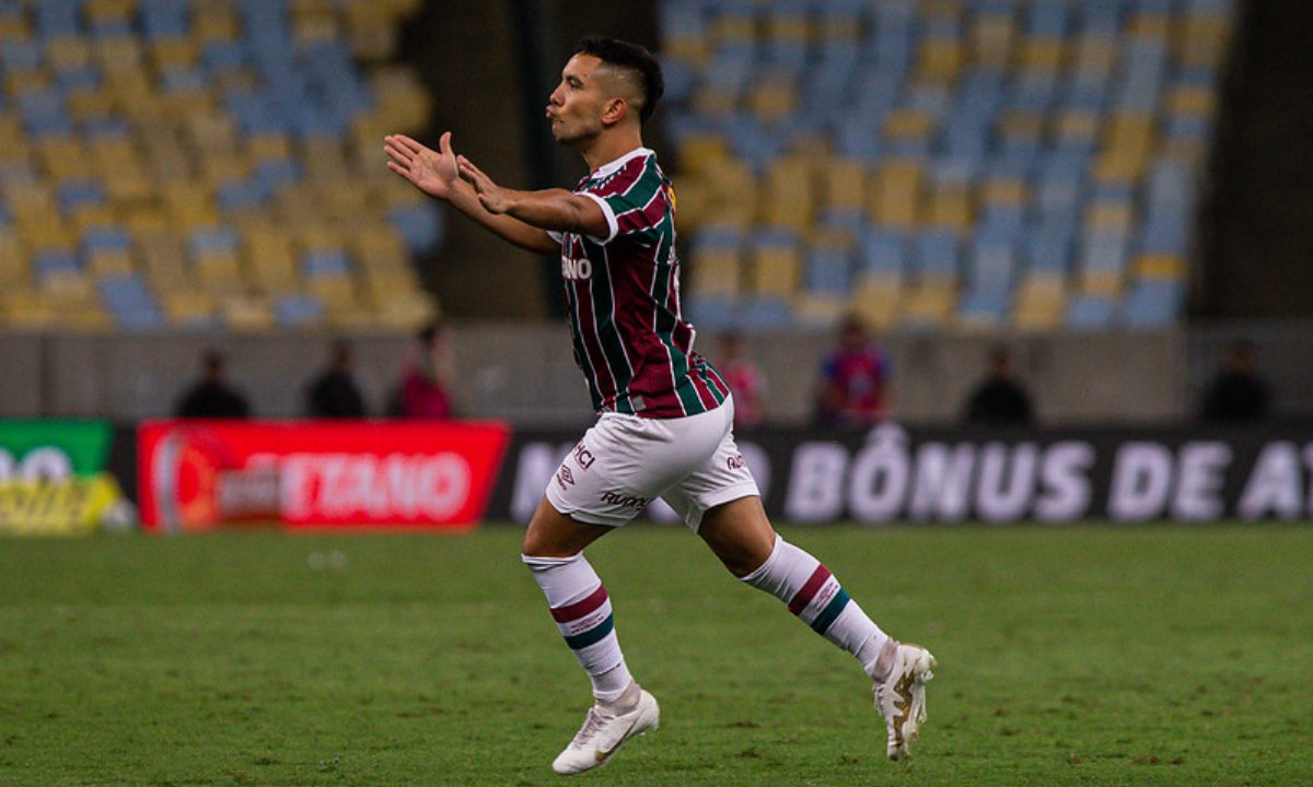 Leo Fernández fez o gol do Fluminense (foto: Marcelo Gonçalves/Fluminense)
